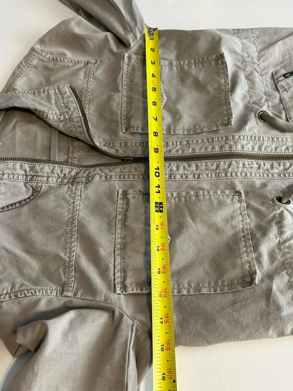 J.Crew Utility Field Chore Jacket XS Taupe Khaki Cotton Military Safari Y2K Farm
